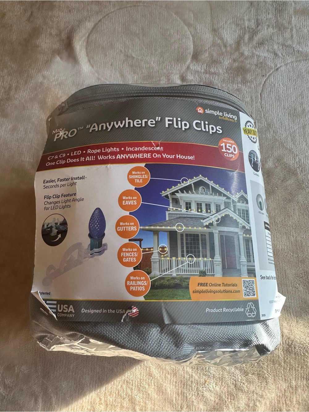 Set of 150 clear light clips.  This set retails for over 30 dollars at Walmart.